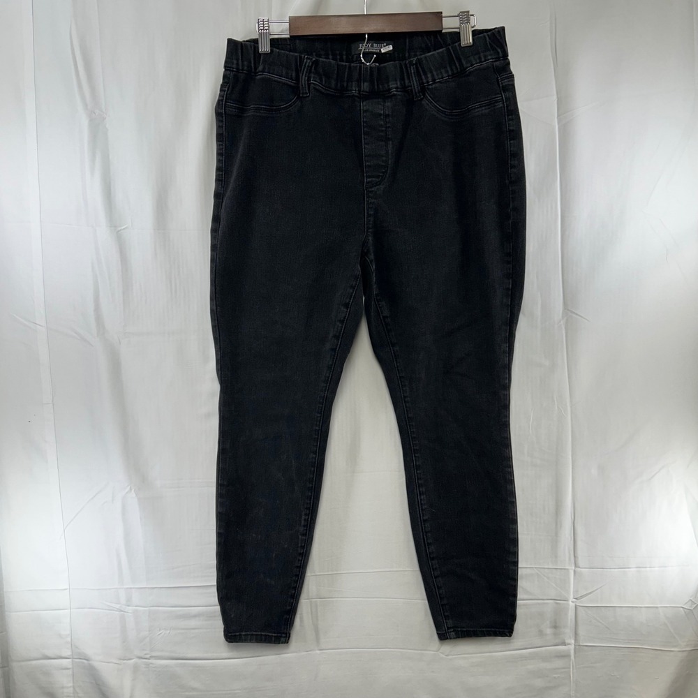 Judy Blue Skinny Jeggings Womens 16W Black Pull On High Rise JB88263
